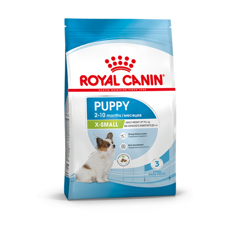 Royal Canin X-Small Puppy Корм сухой полнорационный для щенков миниатюрных пород (вес взрослой собаки до 4 кг) в возрасте до 10 месяцев – интернет-магазин Ле’Муррр